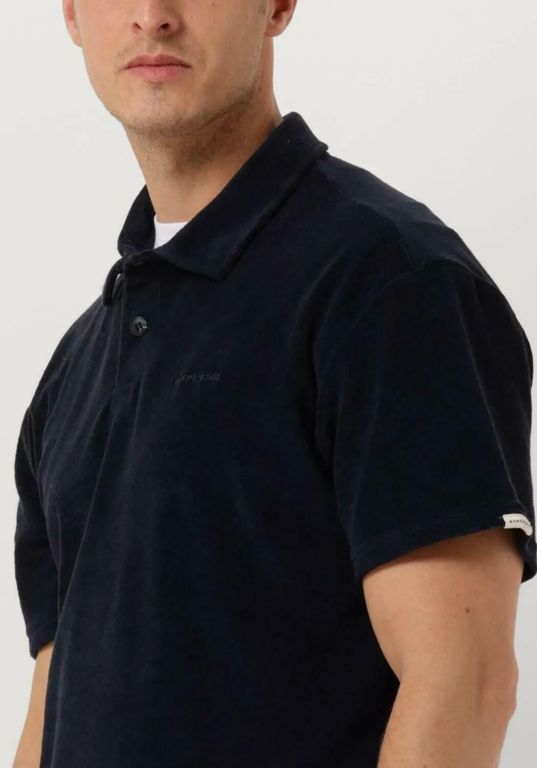 anerkjendt polo akkikki s/s frotte polo tee bleu foncé