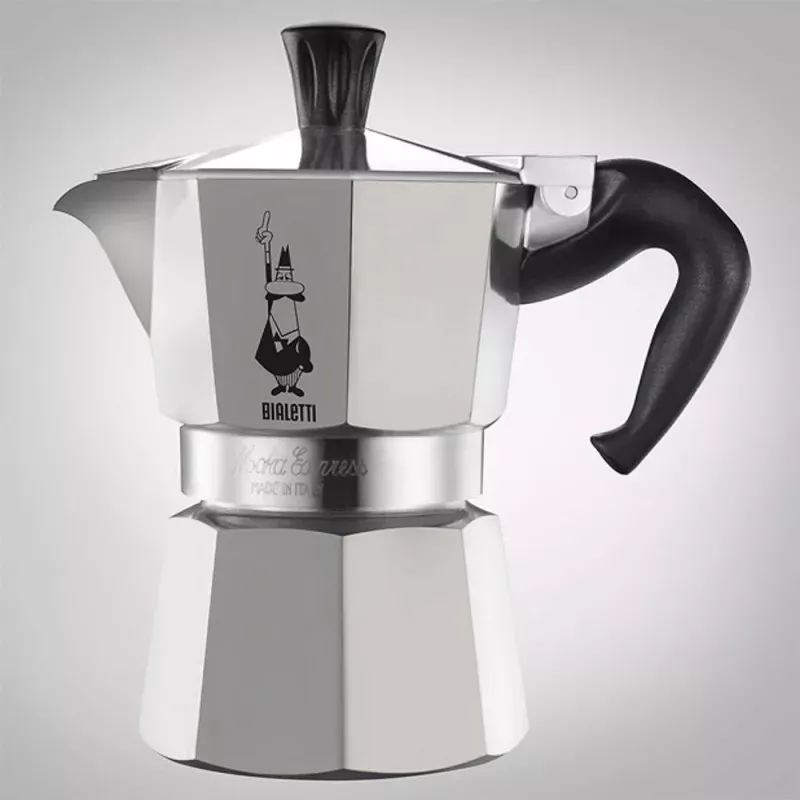 BIALETTI Moka Express Cafetière Italienne en Aluminium 12 Tasses - Set 3 joints et 1 filtre