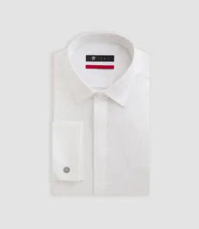 Chemise en satin stretch blanche Sastrechmibis