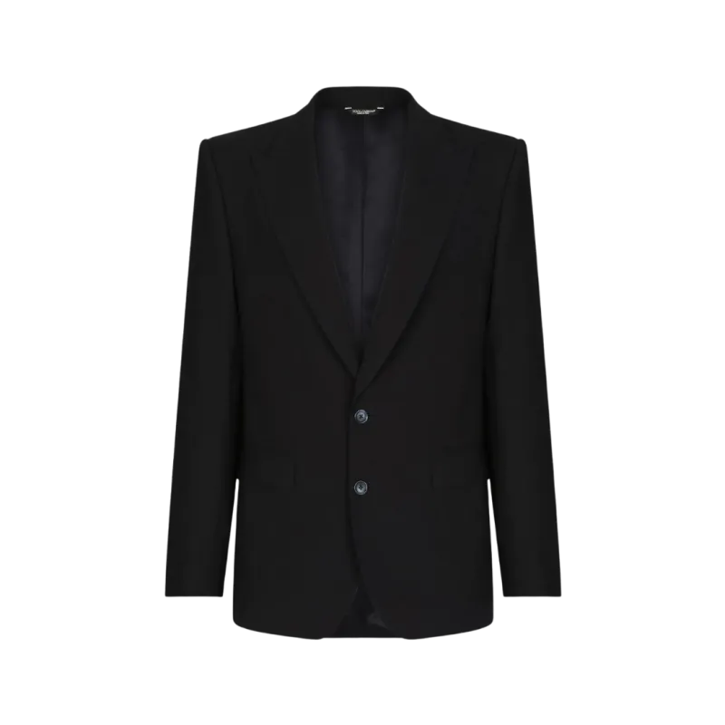 Costume DG Essentials laine noire revers pointus