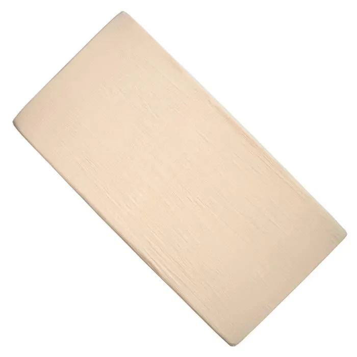 Drap housse en gaze de coton à carreaux 60x120 Beige