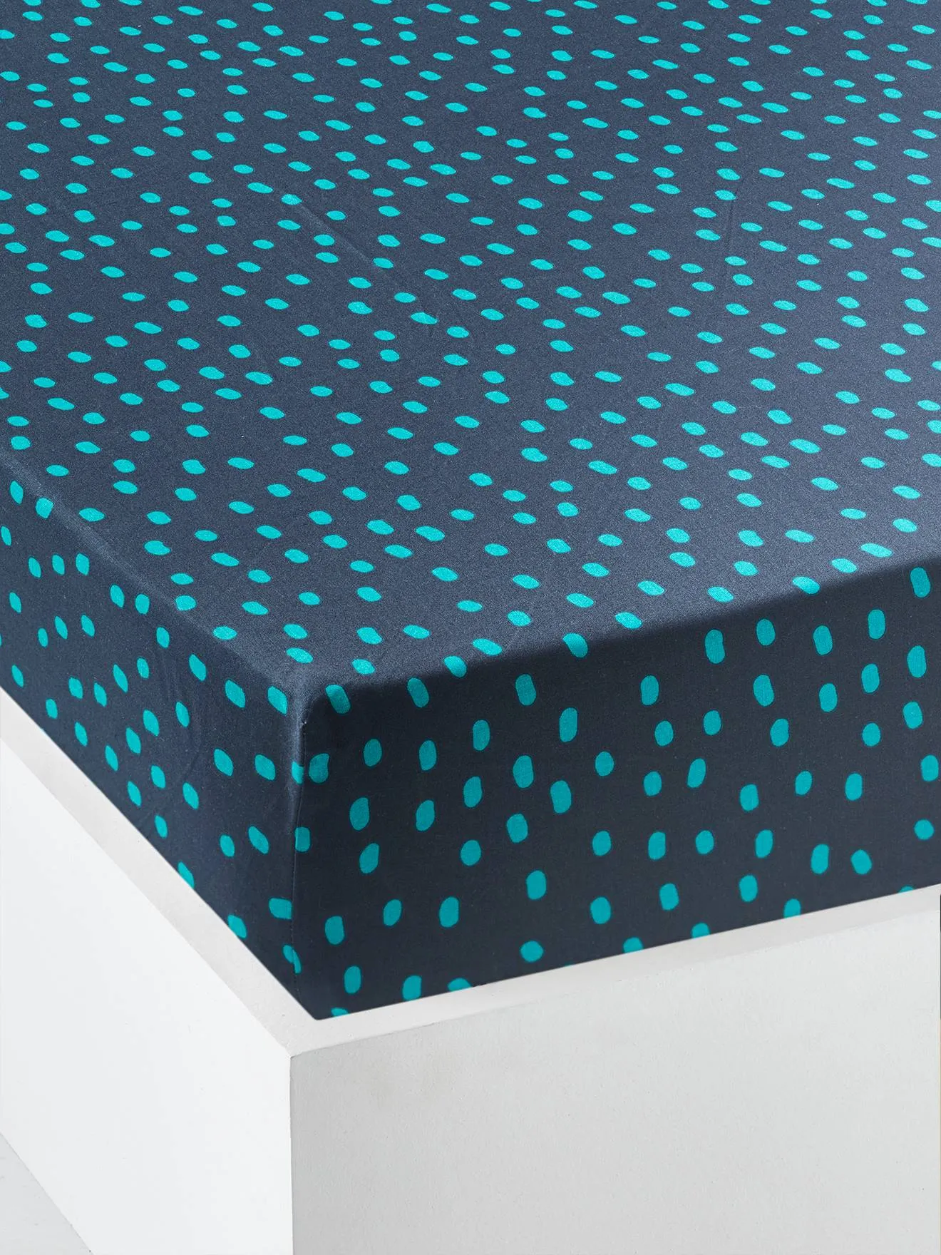Drap-housse enfant JUNGLE NIGHT marine / vert - Vertbaudet