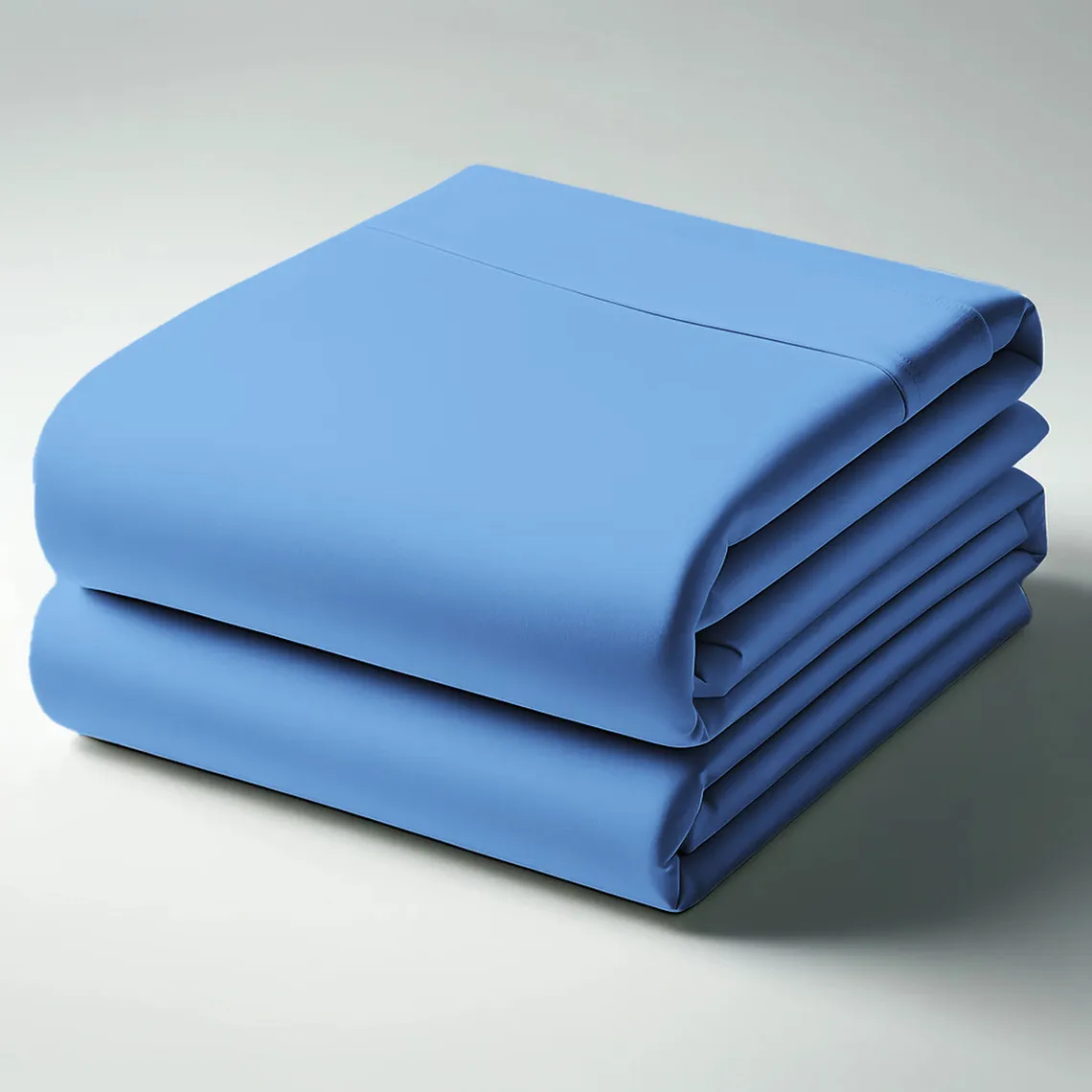 Drap plat coton TERTIO® - Bleu Azur | Drap plat 3 SUISSES