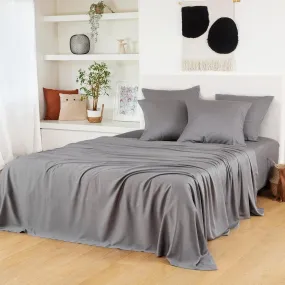 Drap Plat en Bambou - Gris Foncé | 3 Suisses