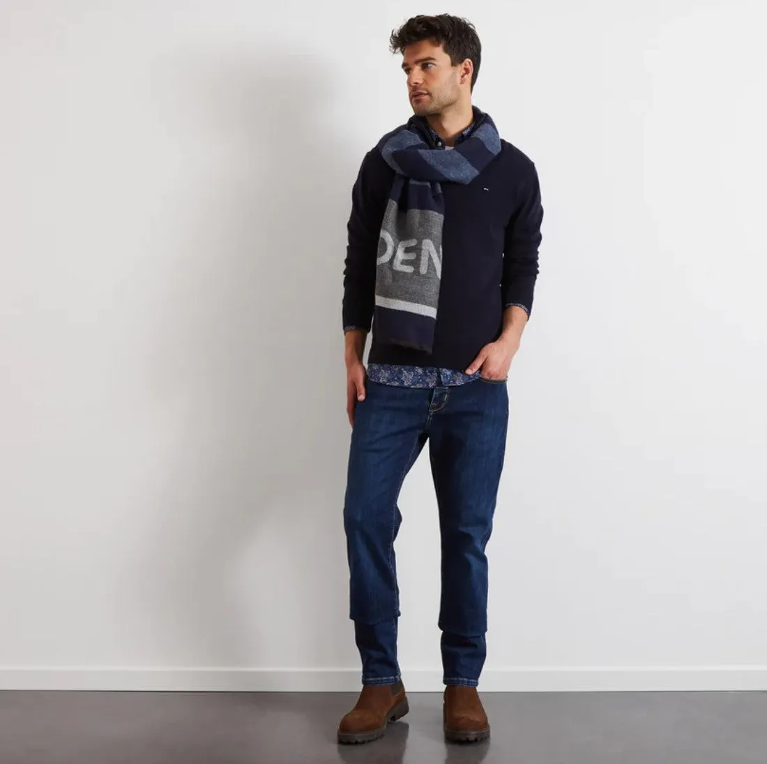 EDEN PARK PULL COL ZIP Marine
