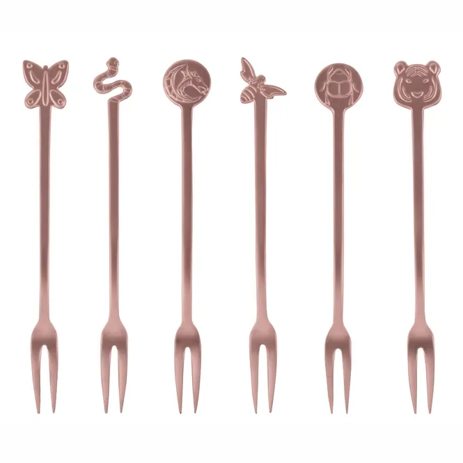 Fourchette à Gâteau Sambonet Fashion Living Copper (6-Pieces)