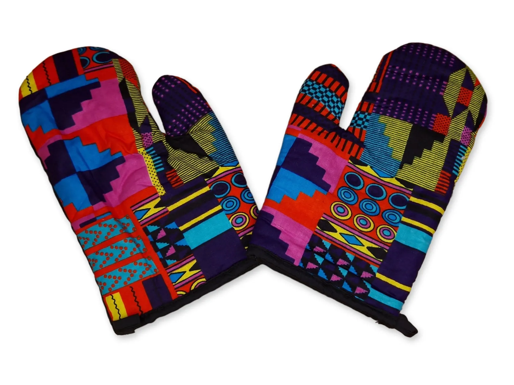 Gants de cuisine à imprimé africain - KELEWELE Kente