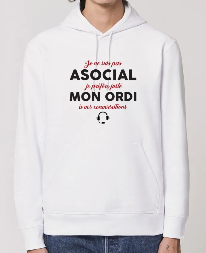 Hoodie Je préfère mon ordi Par tunetoo