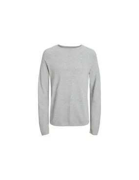 Jack and Jones ehill Knit Light Grey Melange Sweater Homme