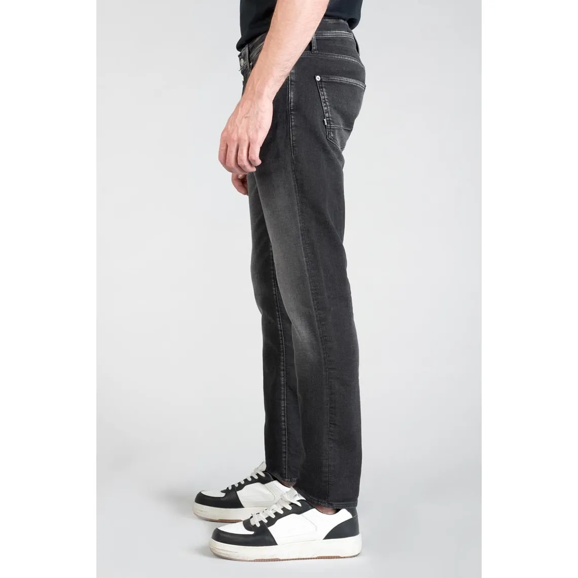 Jeans ajusté BLUE JOGG 700/11, longueur 34 noir en coton Cain | 3 Suisses