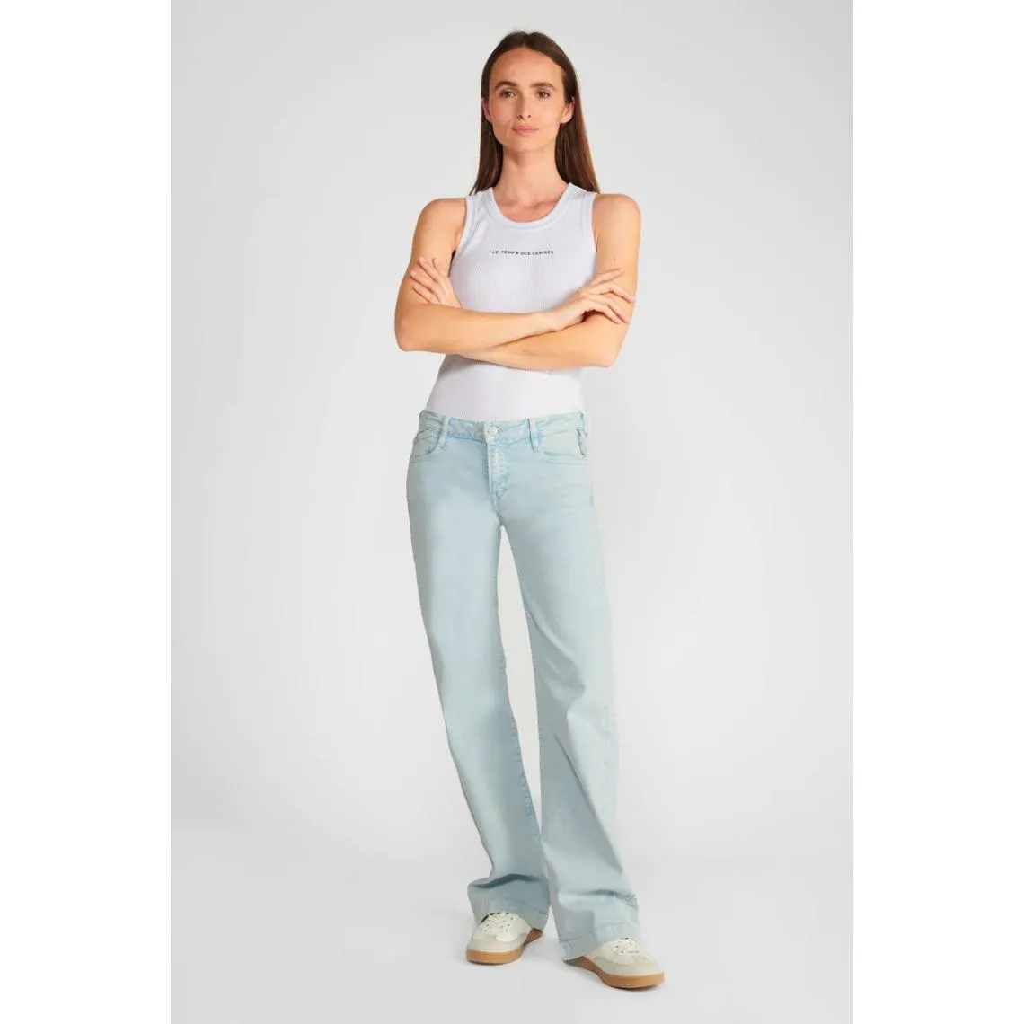 Jeans flare, très évasé PULP high flare, longueur 34 bleu Iris en coton | 3 Suisses