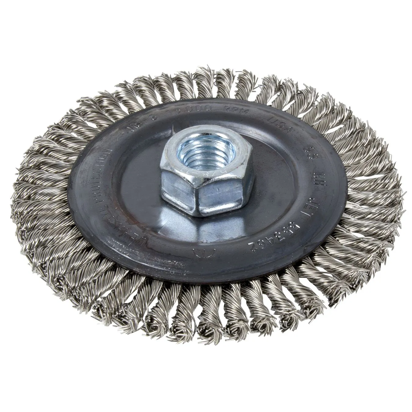 Jet 553411 Brosse nouée soucoupe 6" x 5/8"-11