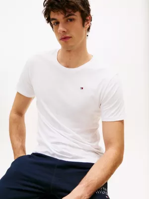 Lot de 3 T-shirts en coton col en V | Blanc | Tommy Hilfiger