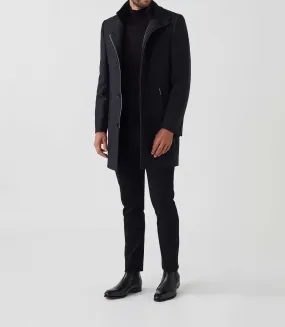 Manteau ville laine noir Neoni