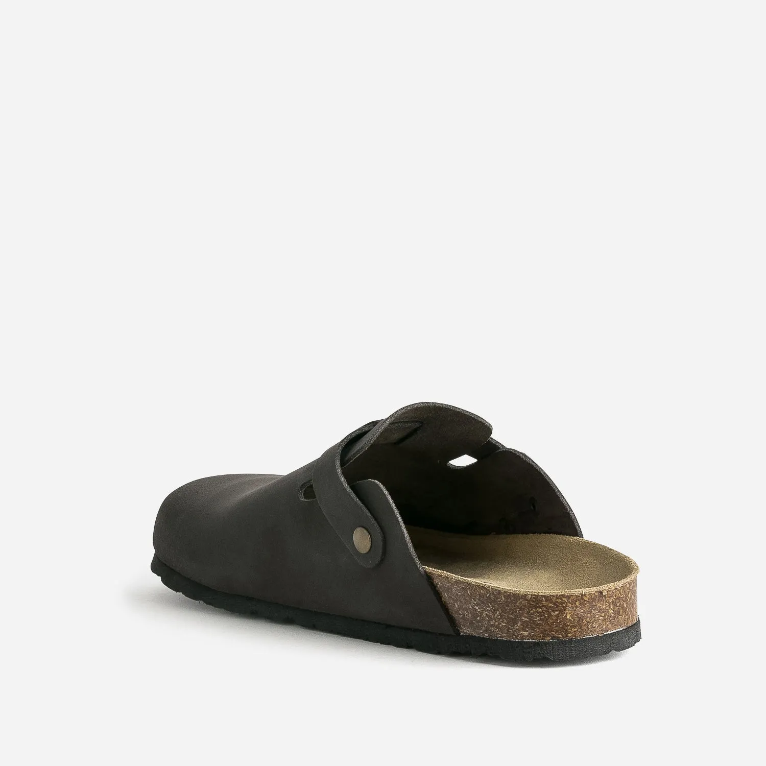 Mule-sabot anatomique marron en cuir - Nu-pieds / Sandales Homme | ERAM