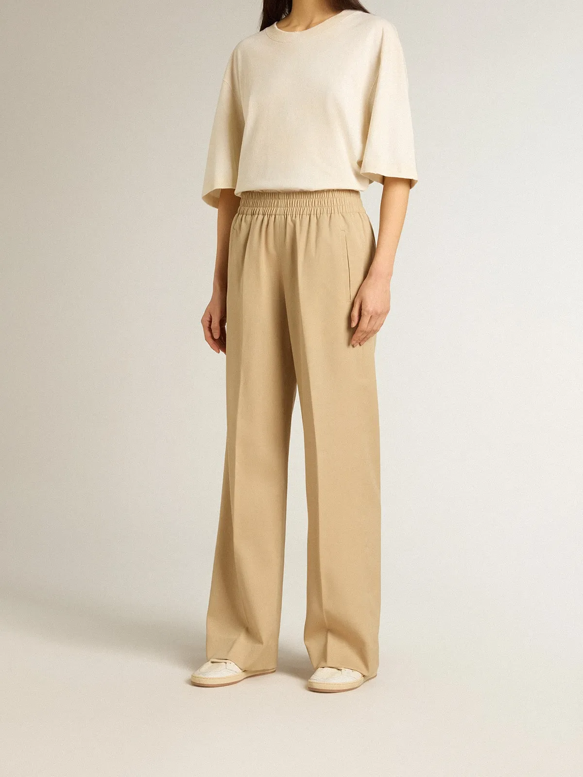 Pantalon de jogging couleur sable pour femme | Golden Goose