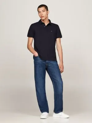 Polo coupe standard dos colour-block | Noir | Tommy Hilfiger