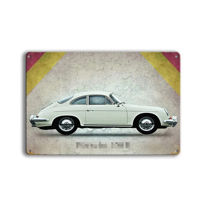 Poster Voiture Course Vintage