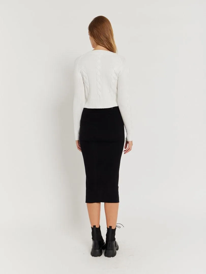 Pull court marron chocolat