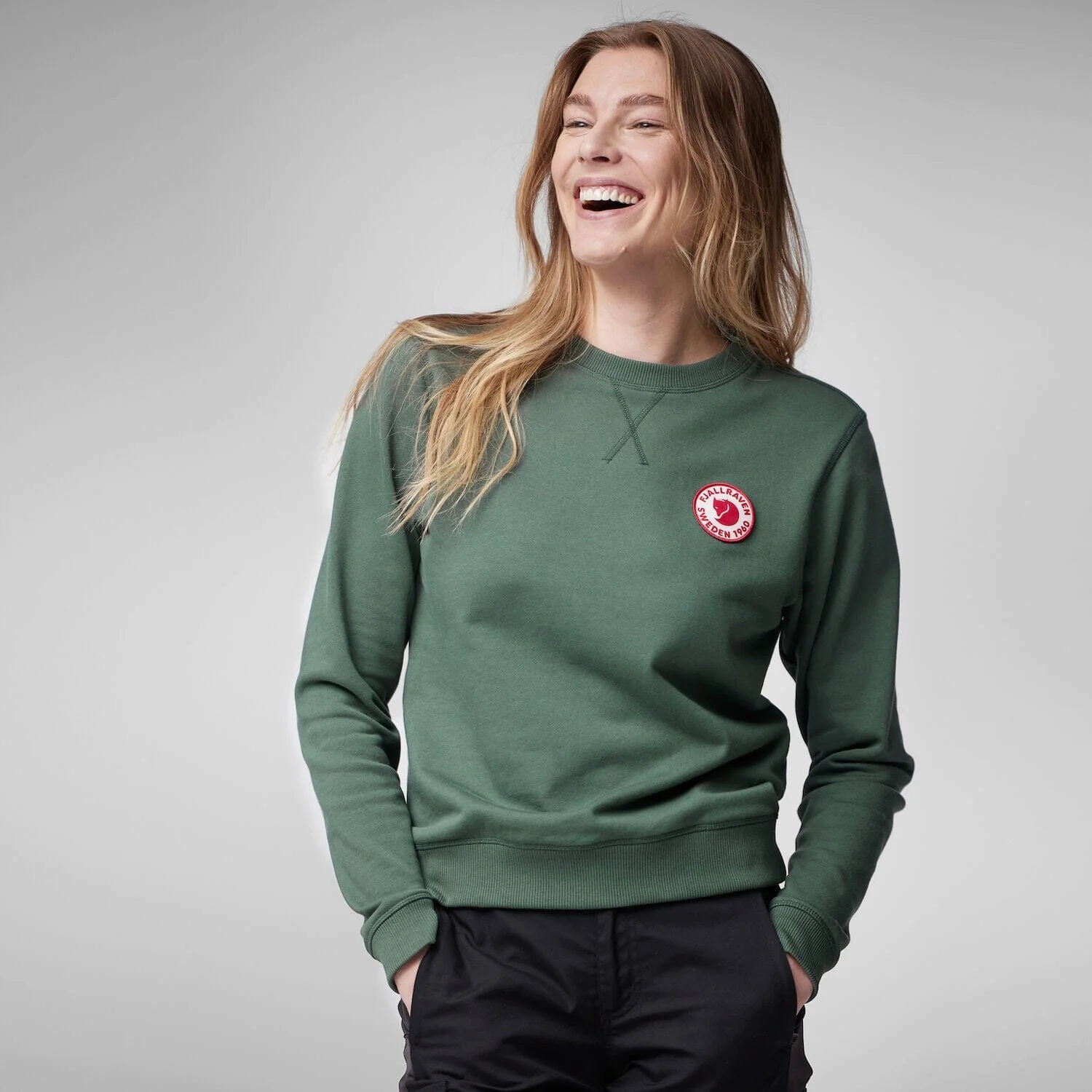 Pull Fjällräven Women 1960 Logo Badge Sweater Deep Patina