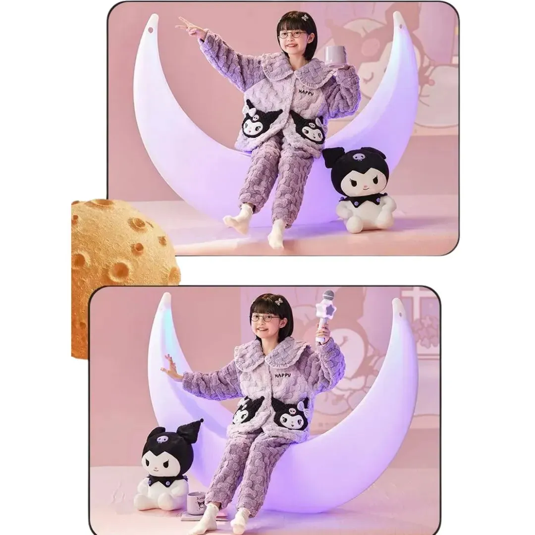 Pyjama en velours et peluche pour fille : Chaleur et confort pour l'automne et l'Hiver