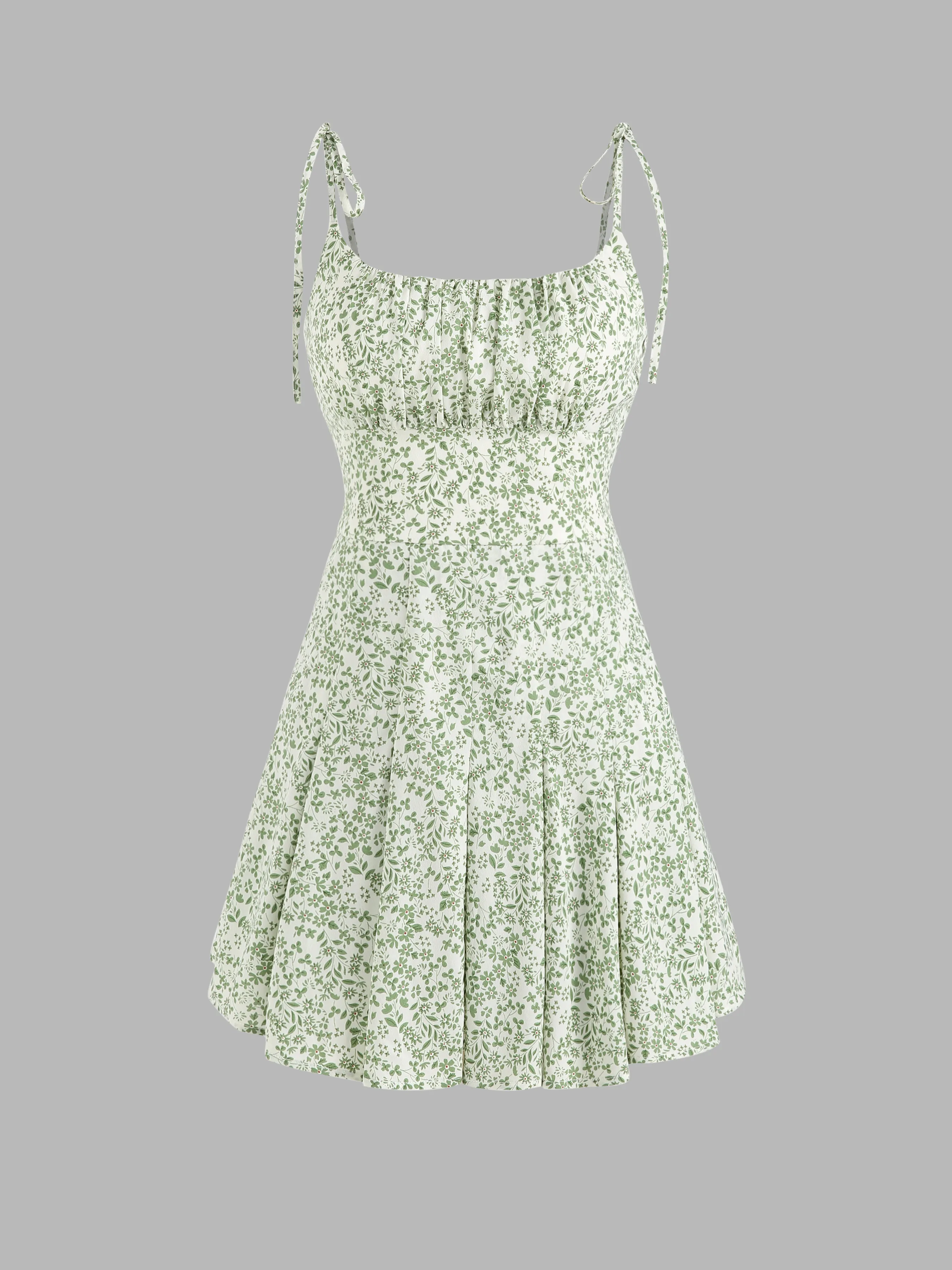  Robe Cami à Smocks Fleurie