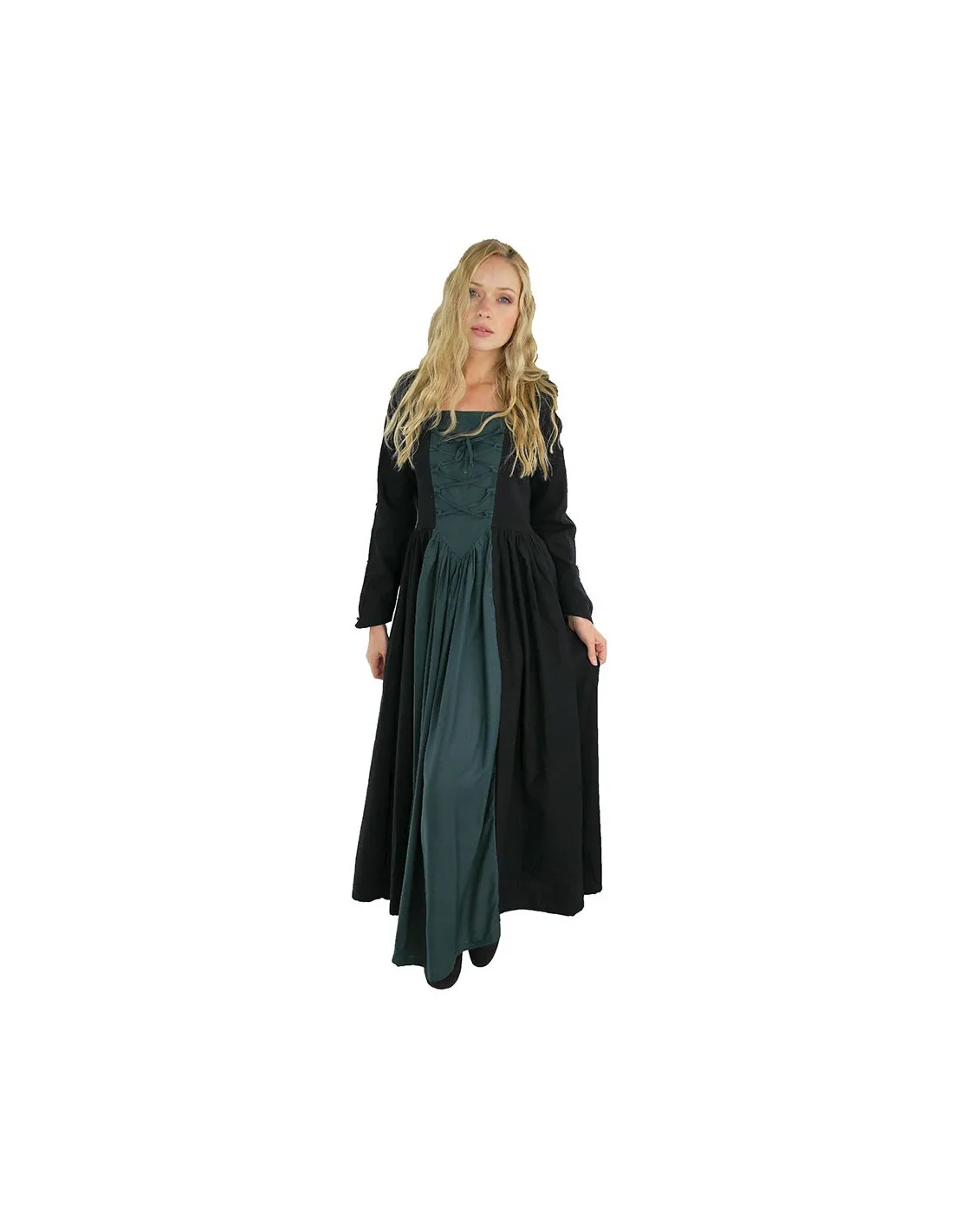 Robe médiévale Medusa, noir-bleu ⚔️ Boutique Épées