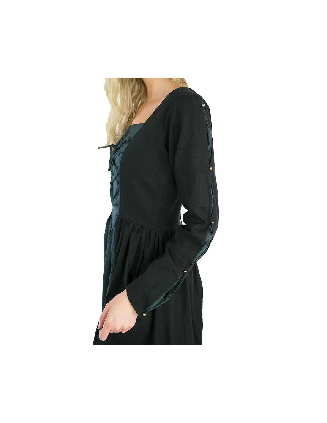 Robe médiévale Medusa, noir-bleu ⚔️ Boutique Épées