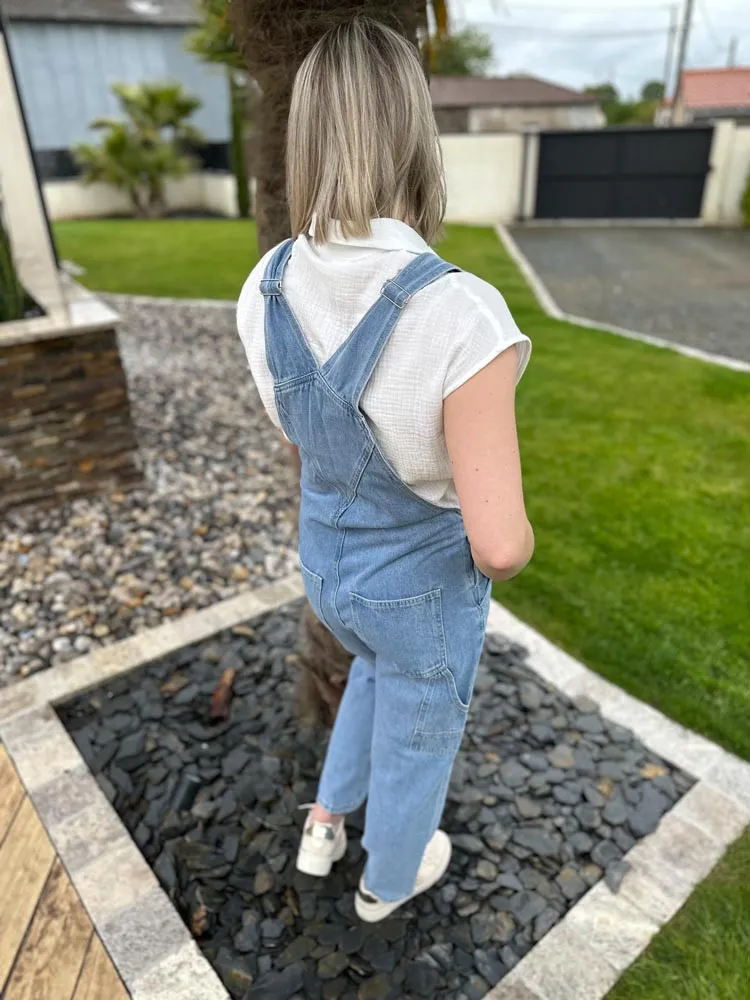 Salopette jeans LOUXOR - Prêt à porter femme Cléstyle 36 à 60 34 Couleur BLEU