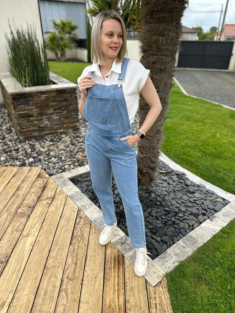 Salopette jeans LOUXOR - Prêt à porter femme Cléstyle 36 à 60 34 Couleur BLEU