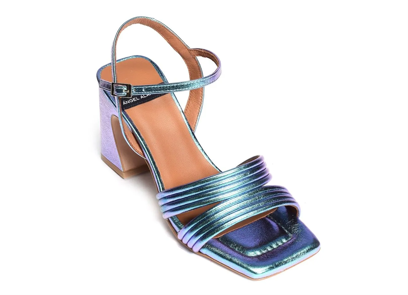 sandales a talon Angel alarcon  Robyn 23046 bleu vert 