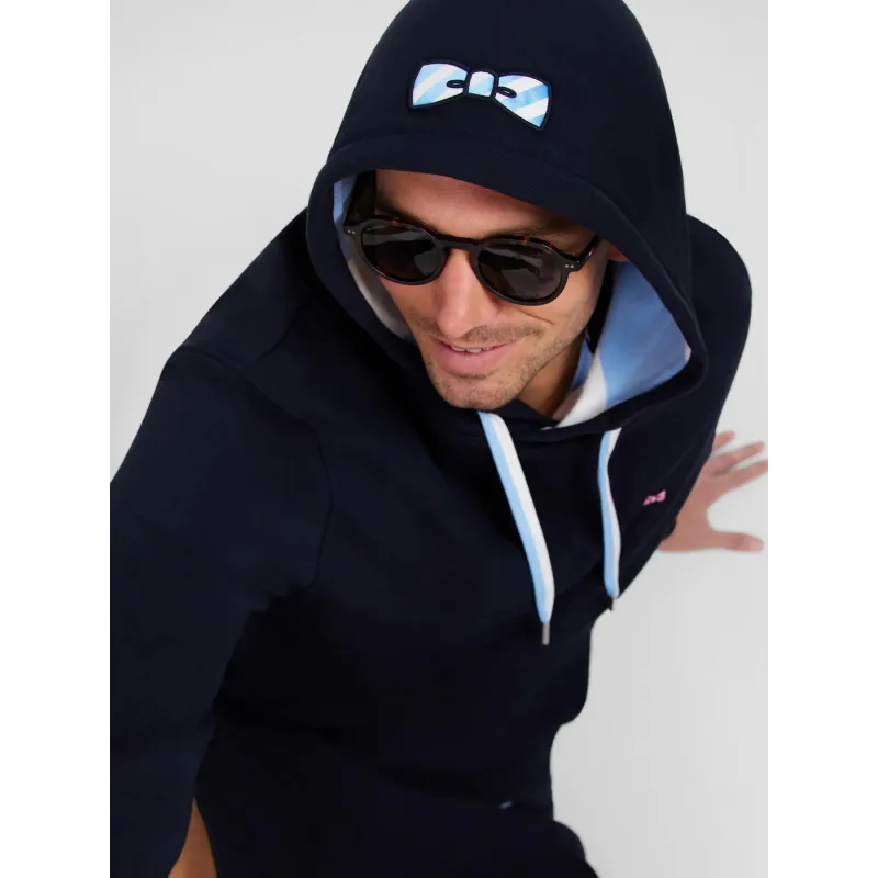 Sweat à capuche dynamo bleu marine homme - Eden Park | wimod