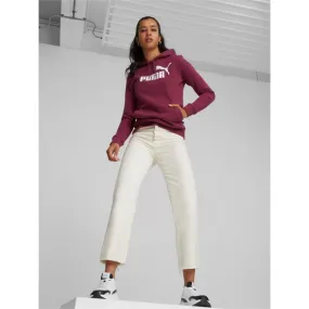 Sweat à capuche essential logo bordeaux femme - Puma | wimod