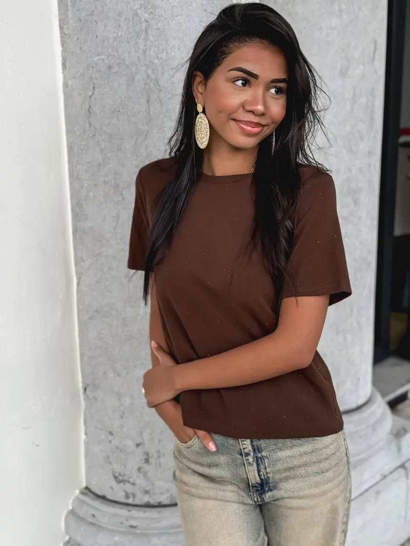 T-shirt Clémence - Chocolat