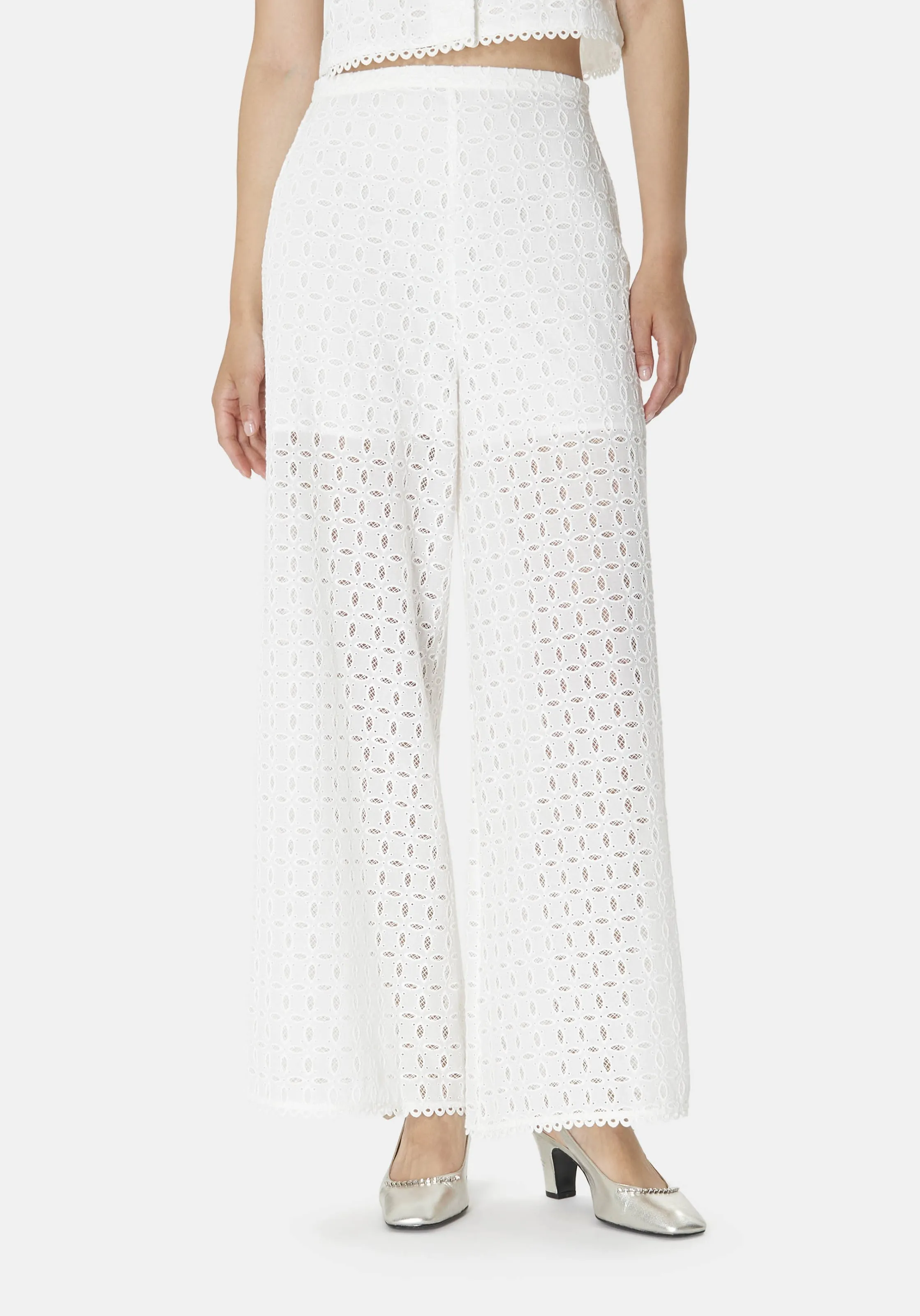 TARA JARMON  Pantalon largeclassique - paquita - Blanc