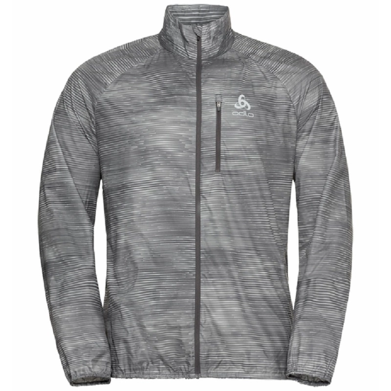 Veste de Sport Odlo Men Zeroweight Print Steel Grey Graphic Ss21