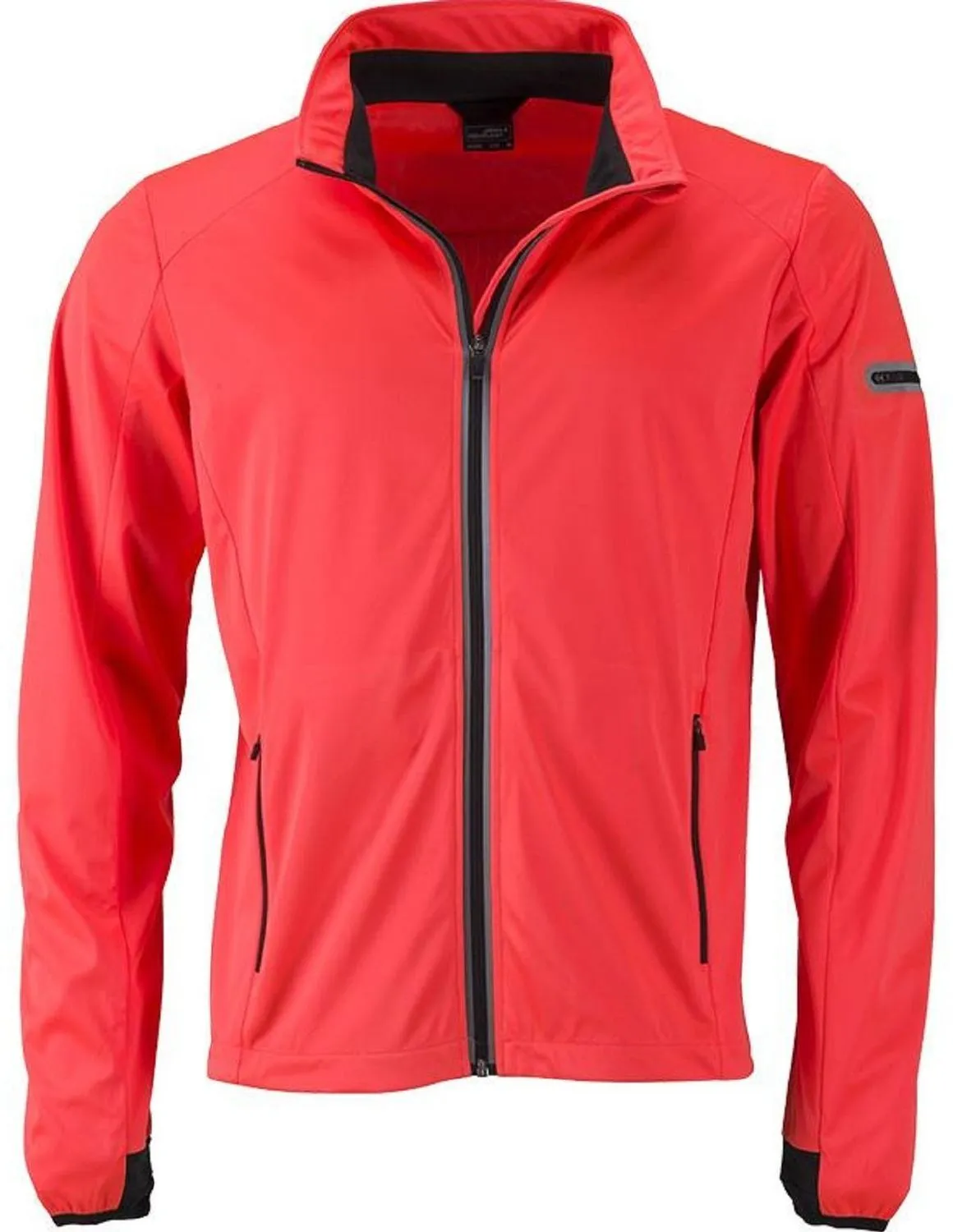 Veste softshell sport - Homme - JN1126 - orange vif et noir 